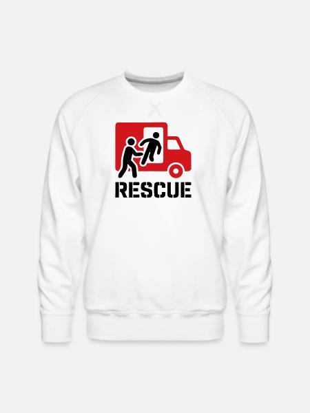 Rescue EMS Paramedic Action - Men's Premium Sweatshirt - white