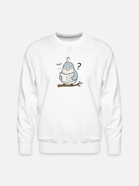 Huh? - Men's Premium Sweatshirt - white