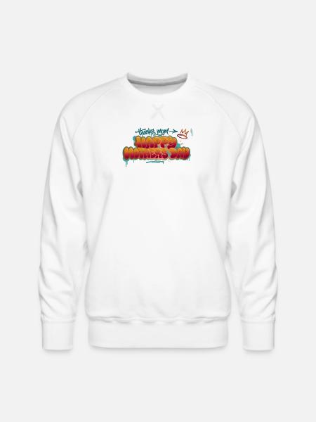 Graffiti Happy Mother's Day Splash - Men's Premium Sweatshirt - white