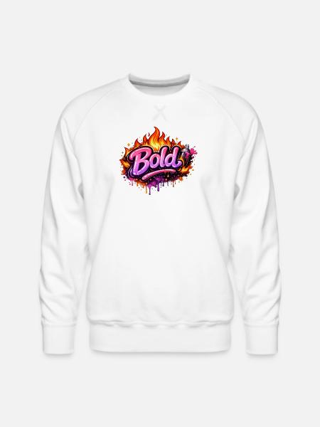 Bold Graffiti Fire Art - Men's Premium Sweatshirt - white