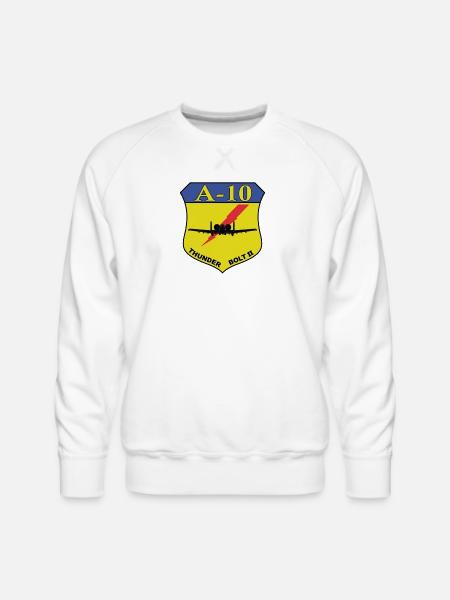 A-10 Thunderbolt II Shield - Men's Premium Sweatshirt - white