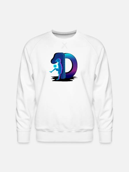 Neon Silhouette in Portal - Men's Premium Sweatshirt - white