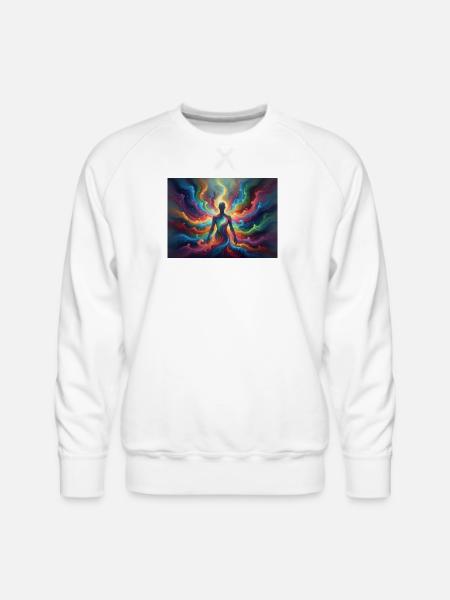 Flash Aura - Men's Premium Sweatshirt - white
