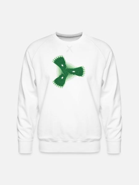 Der schüchterne Seestern – Fractal Art - Men's Premium Sweatshirt - white