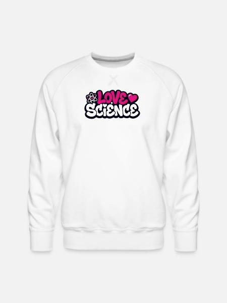 Love Science Schriftzug Logo - Men's Premium Sweatshirt - white