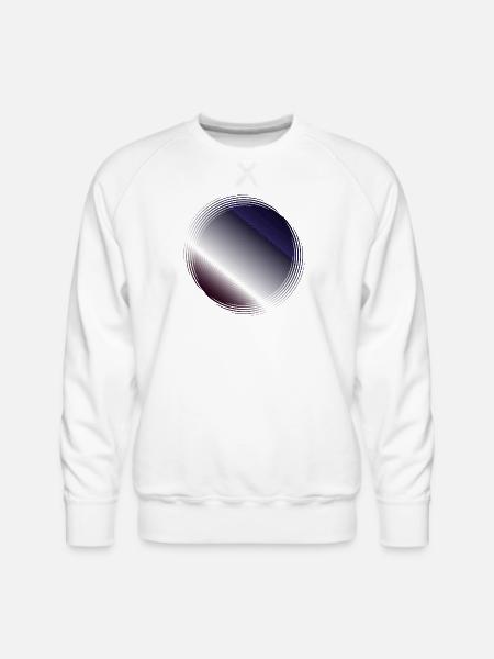Circular Gradient Ripple - Men's Premium Sweatshirt - white