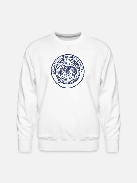 Unconditional Love Sleeping Dog - Men's Premium Sweatshirt - white