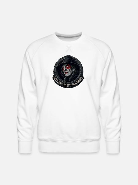 Nightmare Witch in Stone Ring - Men's Premium Sweatshirt - white
