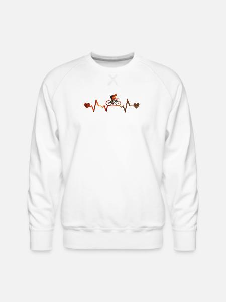 Pulse Ride Heartbeat Gradient - Men's Premium Sweatshirt - white