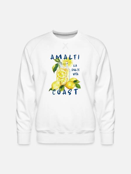 Amalfi Coast Italy - la Dolce Vita - Men's Premium Sweatshirt - white