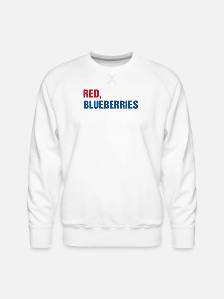Red White Blueberries - Men's Premium Sweatshirt - white