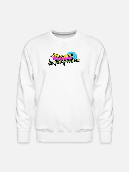 Jesus is the Reason - Men's Premium Sweatshirt - white