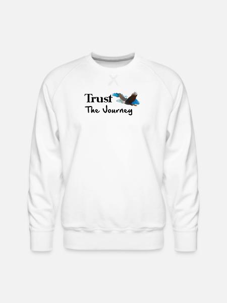 Soaring Eagle in Blue Sky - Men's Premium Sweatshirt - white