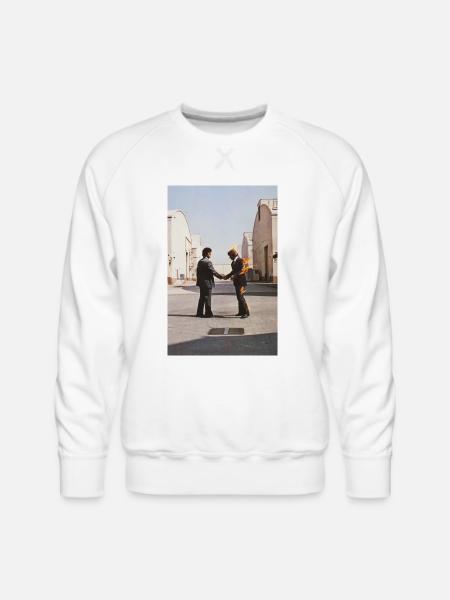 Pink Floyd Wish You Were Here Album Cover - Men's Premium Sweatshirt - white