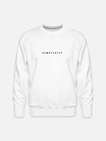Simplicity - Men's Premium Sweatshirt - white