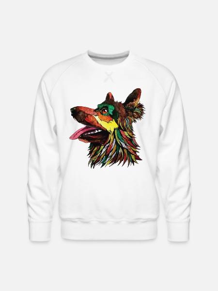 German Shepherd Dog - Men's Premium Sweatshirt - white