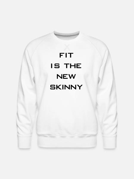 fit is the new skinny - Men's Premium Sweatshirt - white