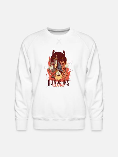 Dungeons And Llamas - Men's Premium Sweatshirt - white