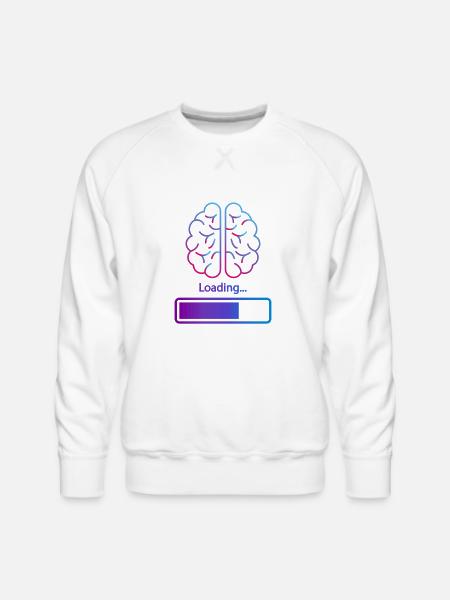 Brain loading - Men's Premium Sweatshirt - white