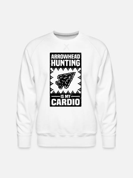 Collecting arrowheads - Men's Premium Sweatshirt - white