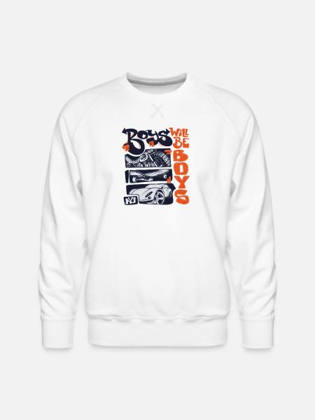 Roys Wheels & Sneakers - Men's Premium Sweatshirt - white