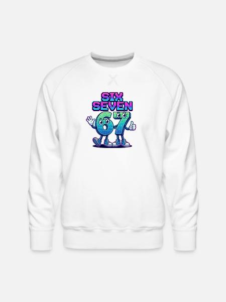 Six Seven 6 7 - Men's Premium Sweatshirt - white