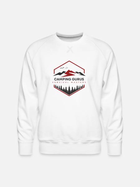 Camping Gurus Survival Masters - Men's Premium Sweatshirt - white