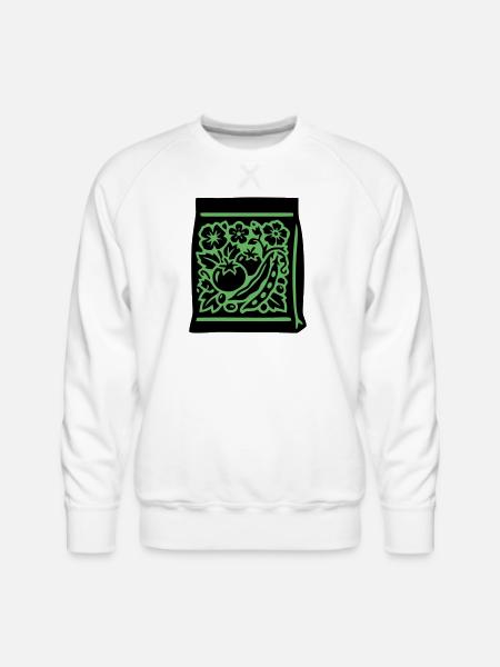 Seed Packet Tomatoes Veggies - Men's Premium Sweatshirt - white