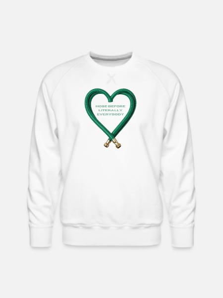 Hose Heart Humor - Men's Premium Sweatshirt - white
