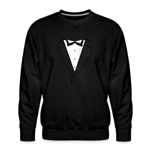 Tuxedo Plain w. Black Lines - Men's Premium Sweatshirt