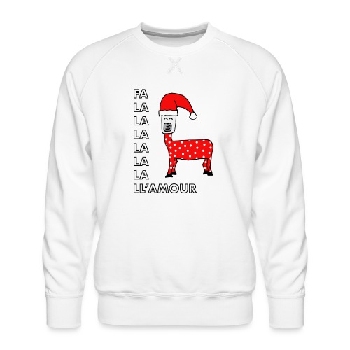 Christmas llama. - Men's Premium Sweatshirt