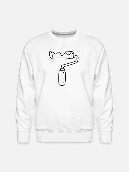 paint roller - Men's Premium Sweatshirt - white