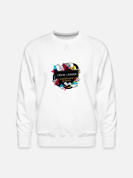 CREW LEADER - Men's Premium Sweatshirt - white