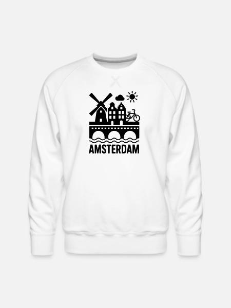 amsterdam - Men's Premium Sweatshirt - white
