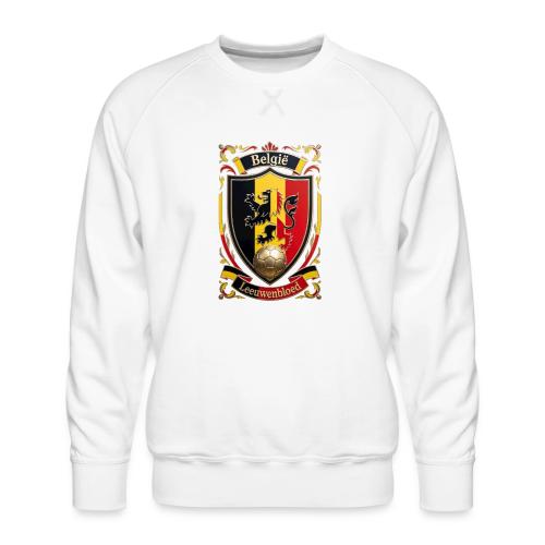 Belgium Lion Crest T-Shirt, Belgian Flag Gift - Men's Premium Sweatshirt