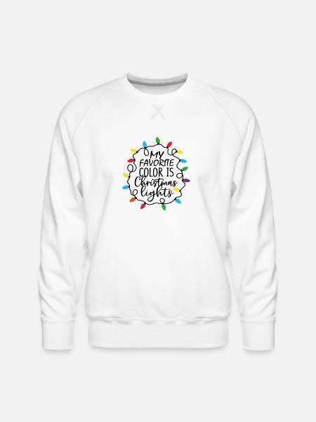 Christmas Lights - Men's Premium Sweatshirt - white
