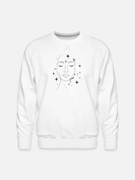 Face in Stardust - Men's Premium Sweatshirt - white