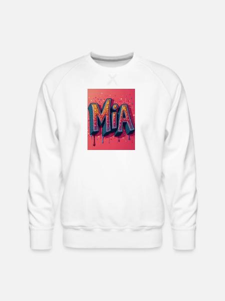 MIA Glitter Block Letters - Men's Premium Sweatshirt - white