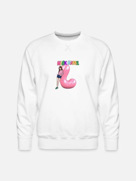 Nick Name L - Men's Premium Sweatshirt - white