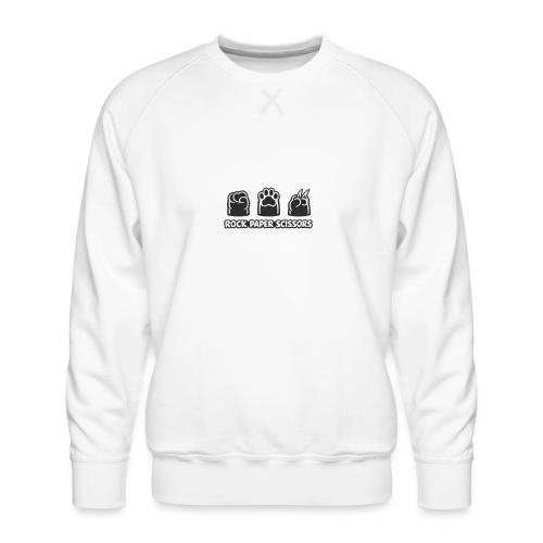 Playful Dog Paw Rock Paper Scissors - Men's Premium Sweatshirt