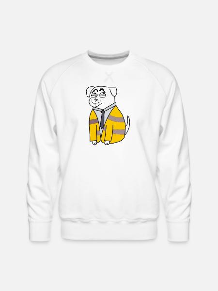 Business Bee in Suit - Men's Premium Sweatshirt - white