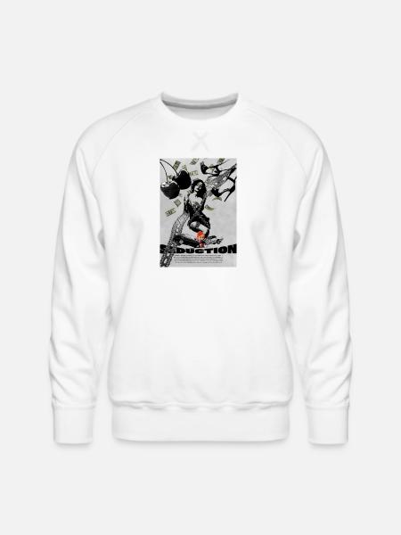 Pinup Noir Lace Seduction - Men's Premium Sweatshirt - white