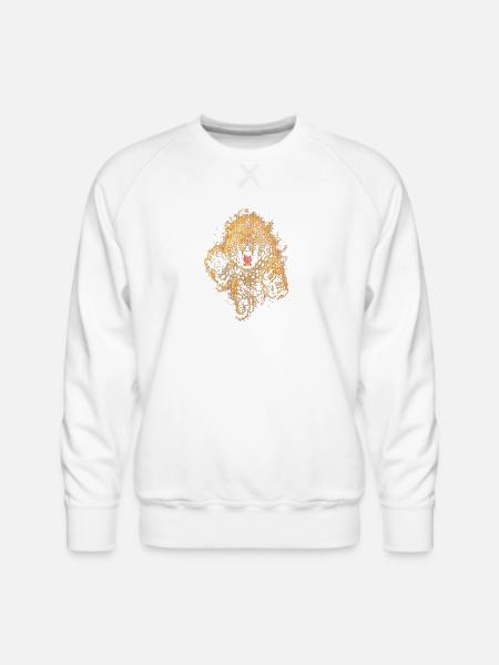 Blazing Jaguar Roar - Men's Premium Sweatshirt - white