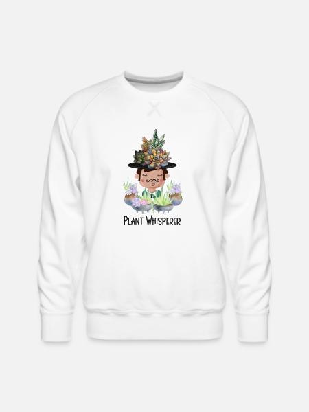 Plant Whisperer - Men's Premium Sweatshirt - white