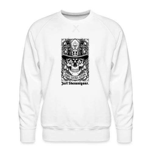 Salty Shamrock Skull T-Shirt - Men's Premium Sweatshirt
