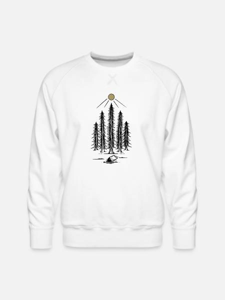 Camp Away - Men's Premium Sweatshirt - white