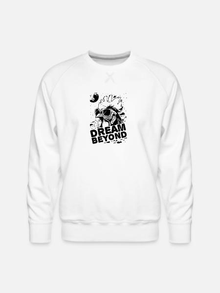 Noir Glyphs Nightscape - Men's Premium Sweatshirt - white