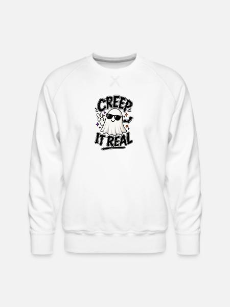 Creep It Real - Men's Premium Sweatshirt - white