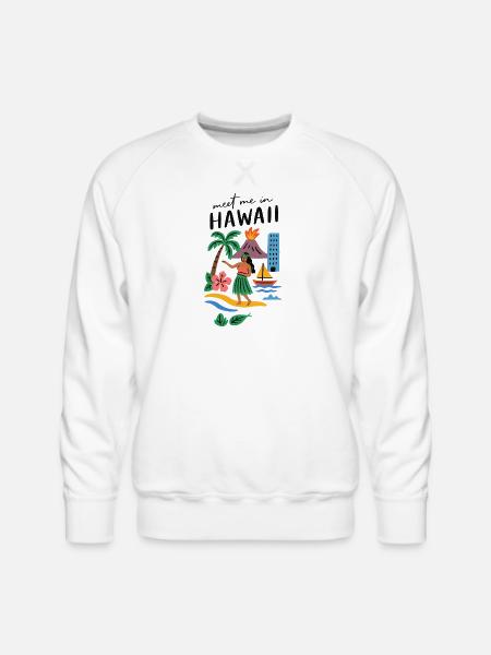 Hawaii Adventure Summer Tee - Men's Premium Sweatshirt - white