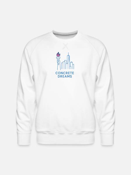 Concrete Dreams Torch Skyline - Men's Premium Sweatshirt - white